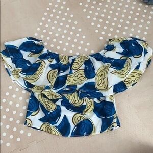 Crop top - M - floral - boho - festival